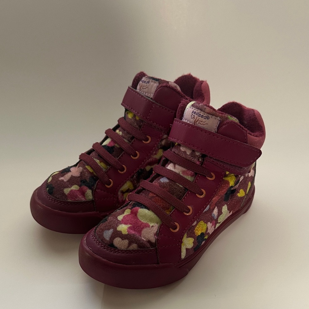 Pediped Pink Floral Kids Sneakers